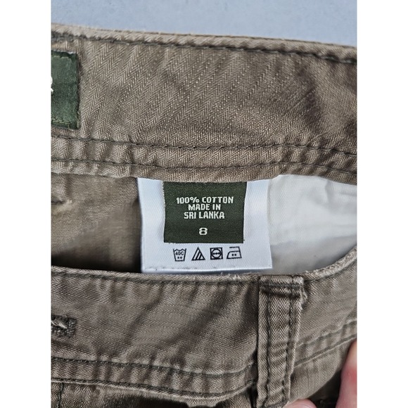 Eddie Bauer Women's Size 8‎ Brown Capri Pants Floral Embroider Hiking Outdoor - Picture 6 of 12